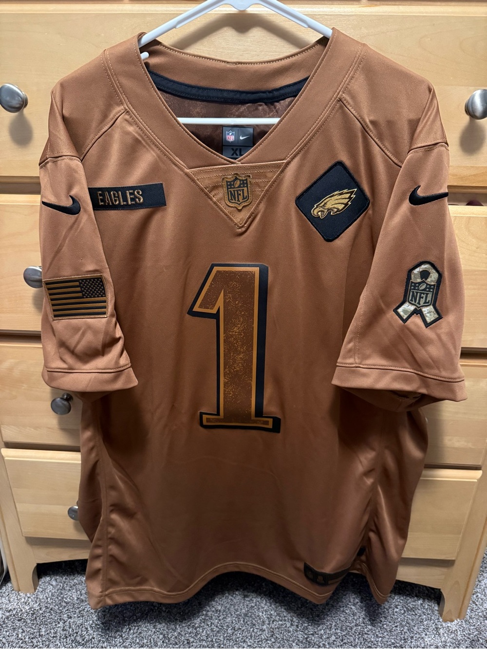 Philadelphia Eagles Jalen Hurts Salute to Service Jersey size XL